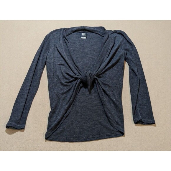 Bobeau Light Weight Black Open Front Hip Length Sweater Cardigan Duster Small - Picture 4 of 8